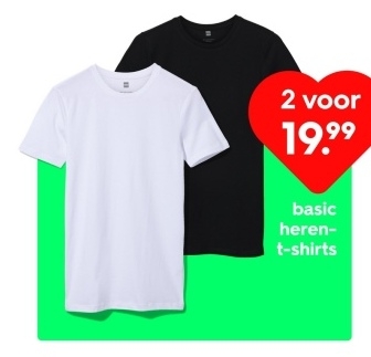 Aanbieding: basic heren- t-shirts