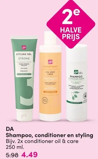 Aanbieding: Shampoo, conditioner en styling