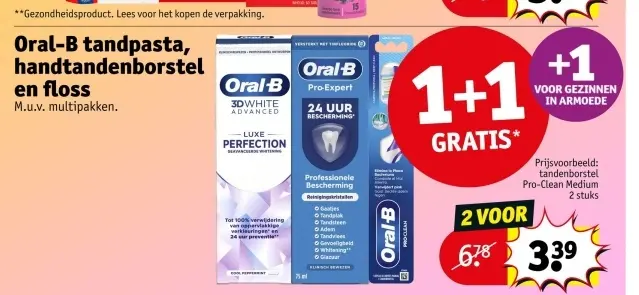 Aanbieding: Oral-B tandpasta, handtandenborstel en floss