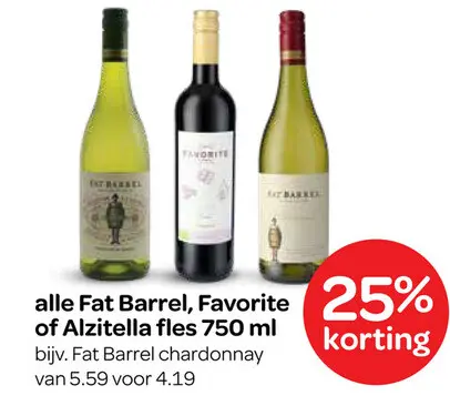 Aanbieding: Fat Barrel, Favorite of Alzitella fles