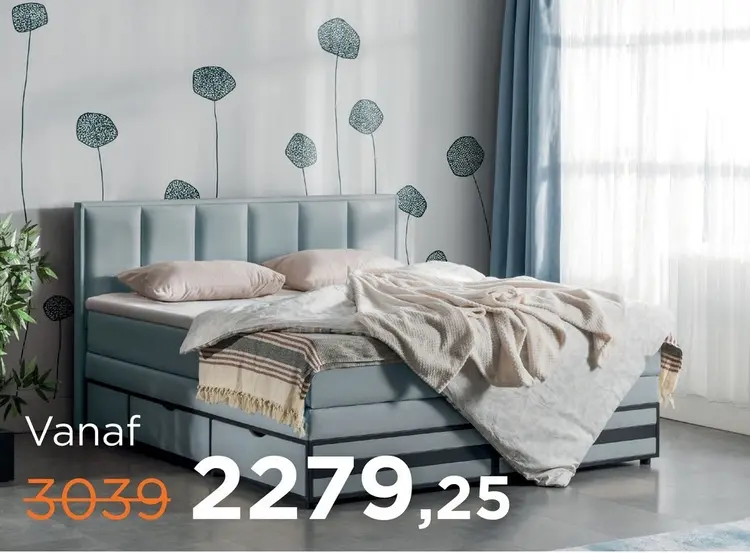 Aanbieding: Opbergboxspring Aken met lade