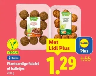 Aanbieding: Plantaardige falafel of balletjes