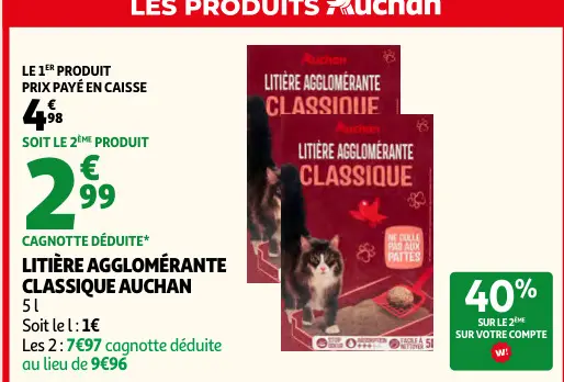 Offre: Litière agglomérante classique