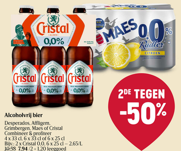 Aanbieding: Desperados, Affligem, Grimbergen, Maes of Cristal