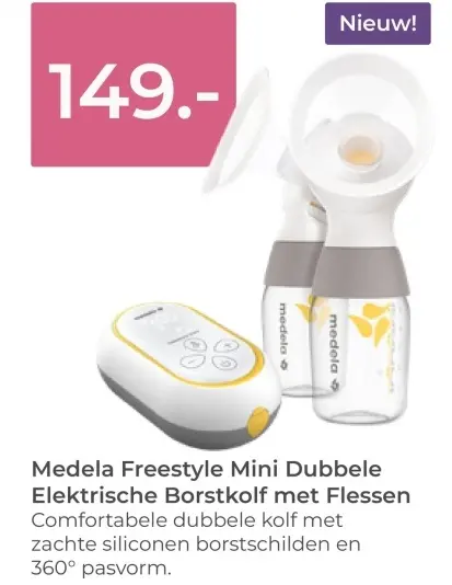 Aanbieding: Freestyle Mini Dubbele Elektrische Borstkolf 