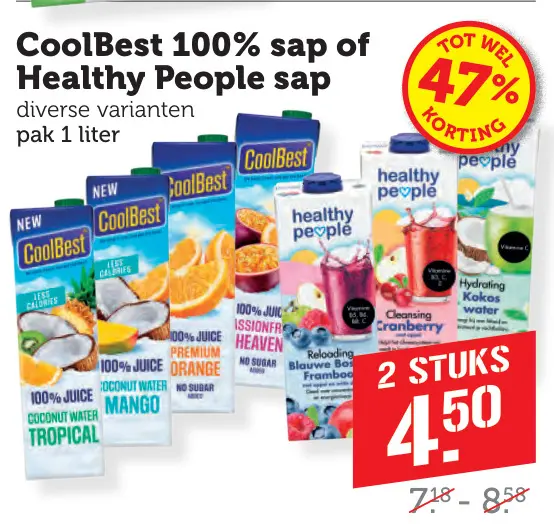 Aanbieding: 100% sap of Healthy People sap