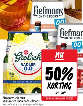 Aanbieding: Alcoholvrije bieren Grolsch Radler of Liefmans