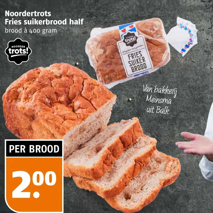 Aanbieding: Fries suikerbrood half