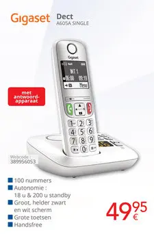 Promotie: Dect A605A SINGLE