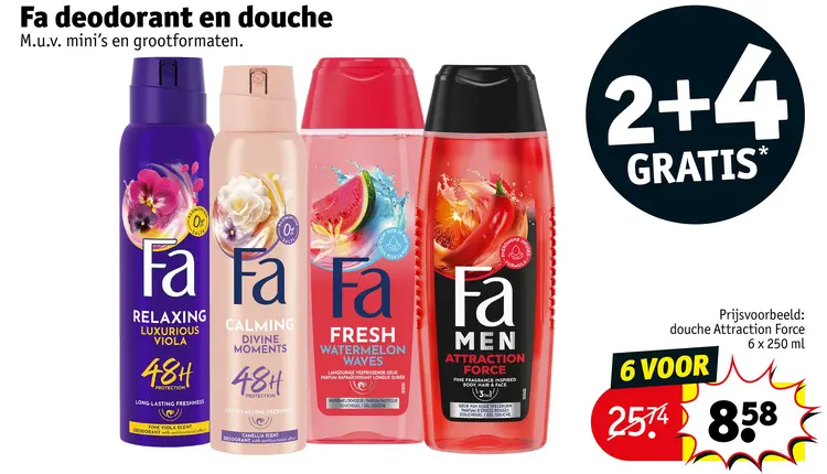 Aanbieding: Deodorant en douche
