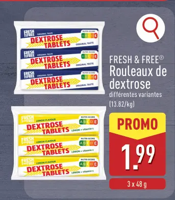 Offre: Rouleaux de dextrose