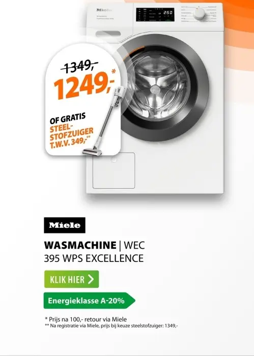 Aanbieding: Wasmachine | wec 395 wps excellence
