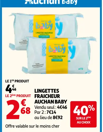 Promotie: Lingettes fraicheur