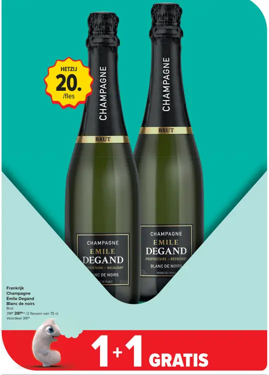Promotie: Champagne Émile Degand Blanc de noirs Brut