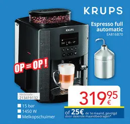 Promotie: Espresso full automatic