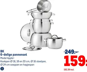Aanbieding: BK 6-delige pannenset