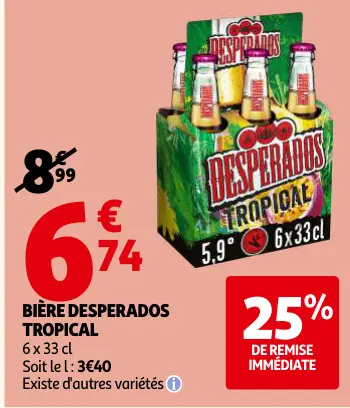 Offre: Bière DESPERADOS tropical