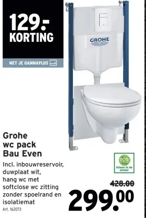 Aanbieding: Grohe wc pack Bau Even
