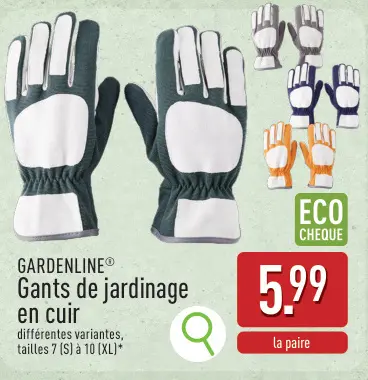 Offre: Gants de jardinage en cuir