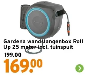 Aanbieding: Wandslangenbox Roll Up 25 meter incl. tuinspuit