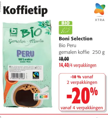 Promotie: Bio Peru gemalen koffie