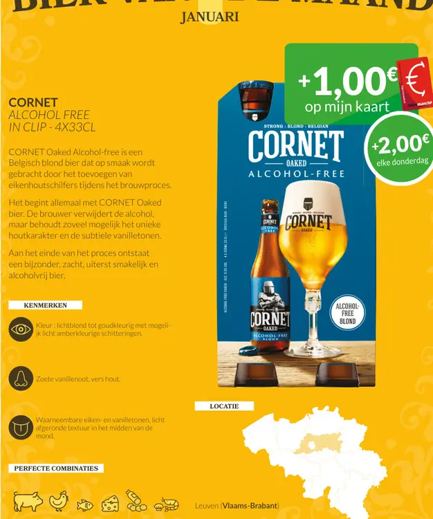 Promotie: Cornet alcohol free in clip