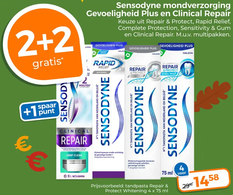 Aanbieding: Mondverzorging Gevoeligheid Plus en Clinical Repair