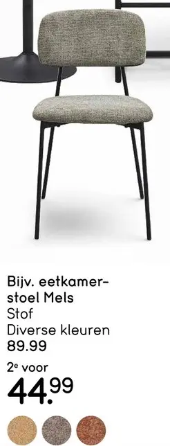 Aanbieding: Bijv. eetkamerstoel Mels / Stef
