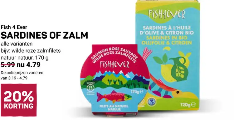 Aanbieding: Sardines of zalm