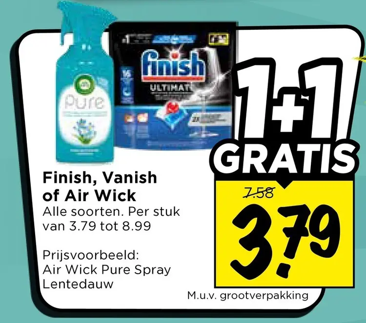 Aanbieding: Finish, Vanish of Air Wick