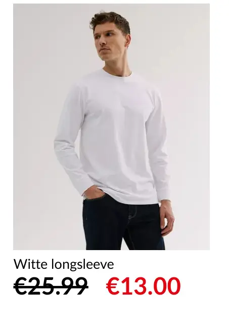 Promotie: Witte longsleeve
