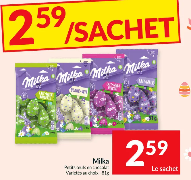 Offre: Petits œufs en chocolat