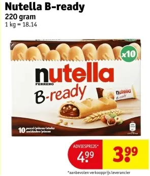 Promotie: Nutella B-ready