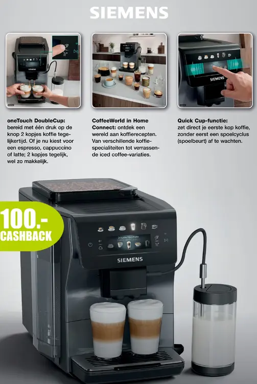 Aanbieding: Siemens TP603EF6 EQ600 iAroma extraKlasse Volautomatische Koffiemachine