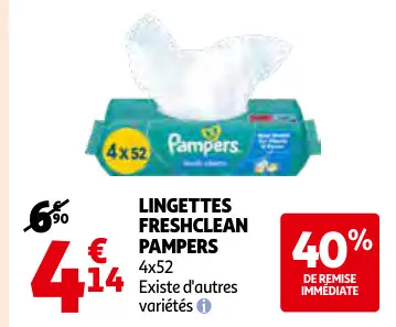 Offre: Lingettes freshclean