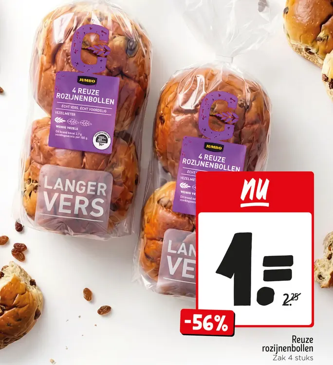 Aanbieding: Reuze rozijnenbollen