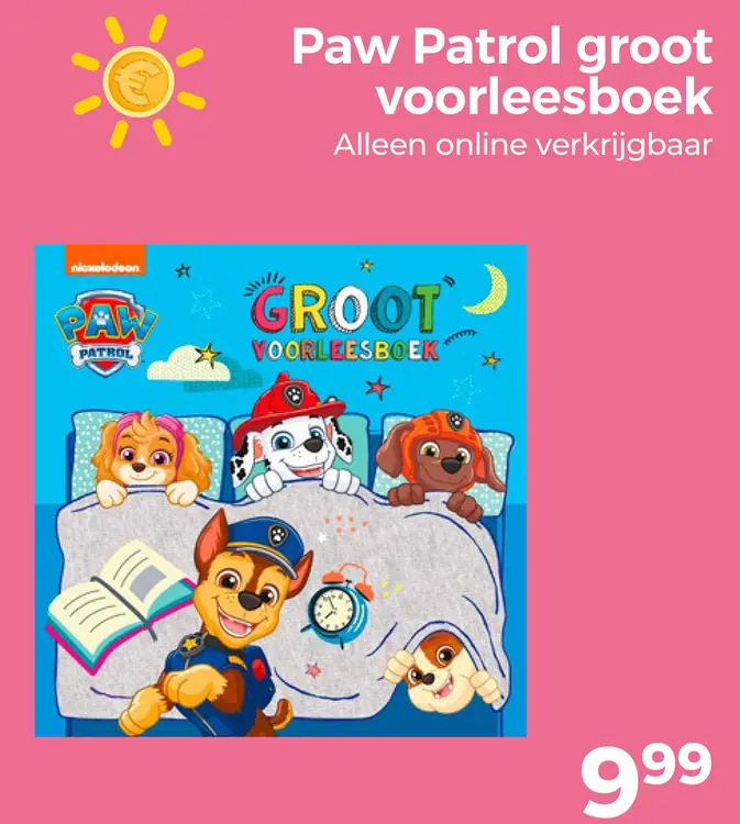 Aanbieding: Paw Patrol groot voorleesboek