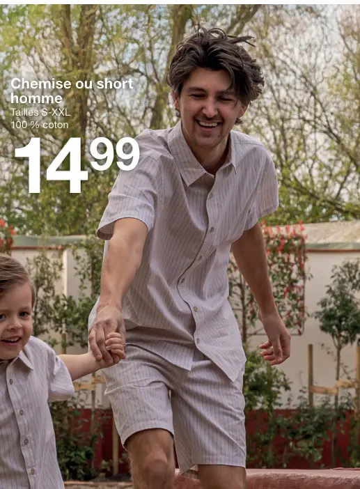 Offre: Chemise ou short homme