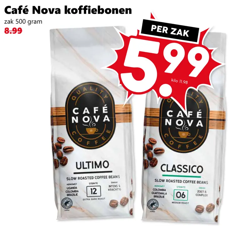 Aanbieding: Café Nova koffiebonen