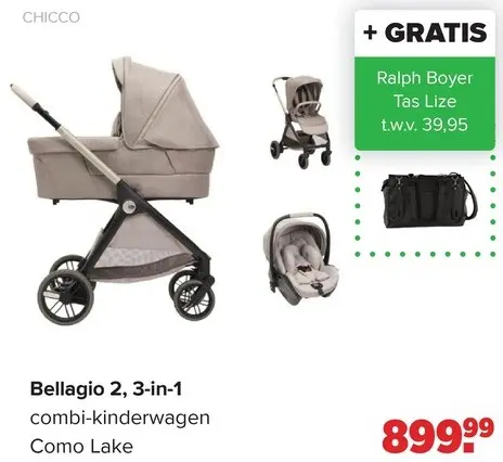 Promotie: Bellagio 2, 3-in-1 combi-kinderwagen
