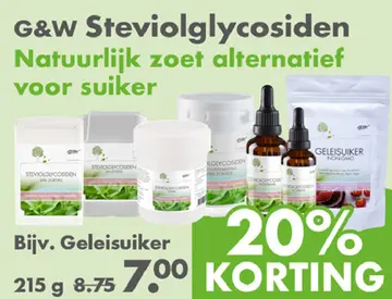 Aanbieding: G&W Stevioglycosiden