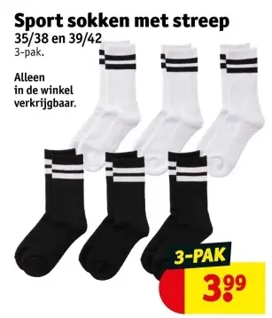 Aanbieding: Sport sokken met streep