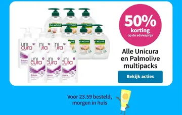 Aanbieding: Unicura en Palmolive multipacks