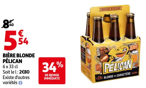 Promotie: Bière blonde pélican