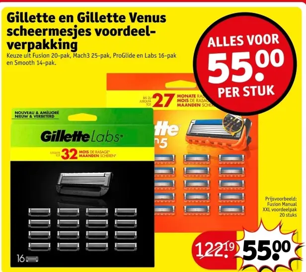 Aanbieding: Gillette en Gillette Venus scheermesjes voordeelverpaking