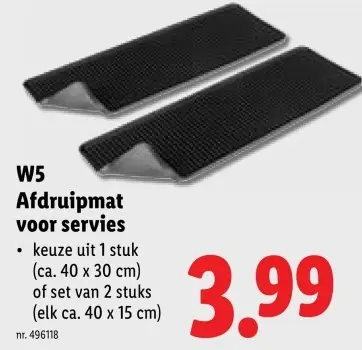 Promotie: Afdruipmat voor servies