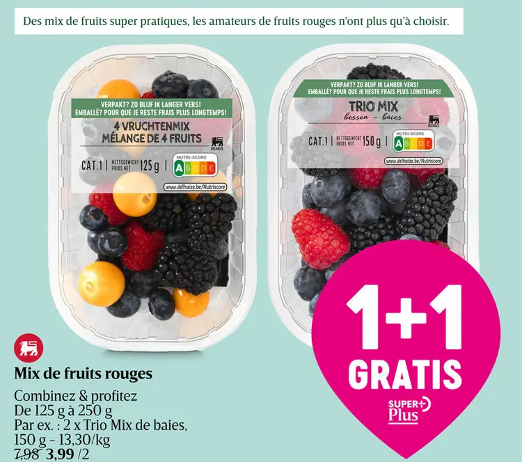 Offre: Framboises - Myrtilles | Duo