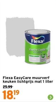 Aanbieding: Flexa EasyCare muurverf keuken lichtgrijs mat