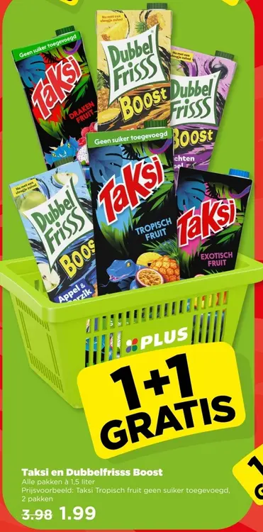 Aanbieding: Taksi en Dubbelfrisss Boost