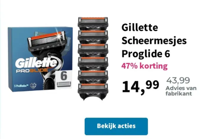 Promotie: Scheermesjes Proglide 6